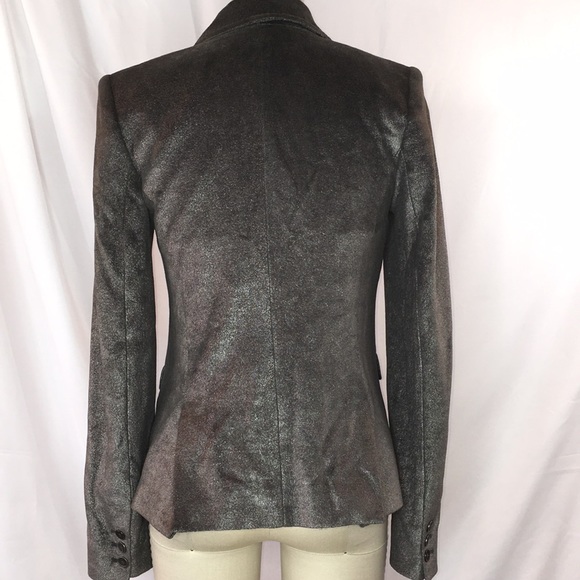 Alice + Olivia dark gray velour EUC blazer